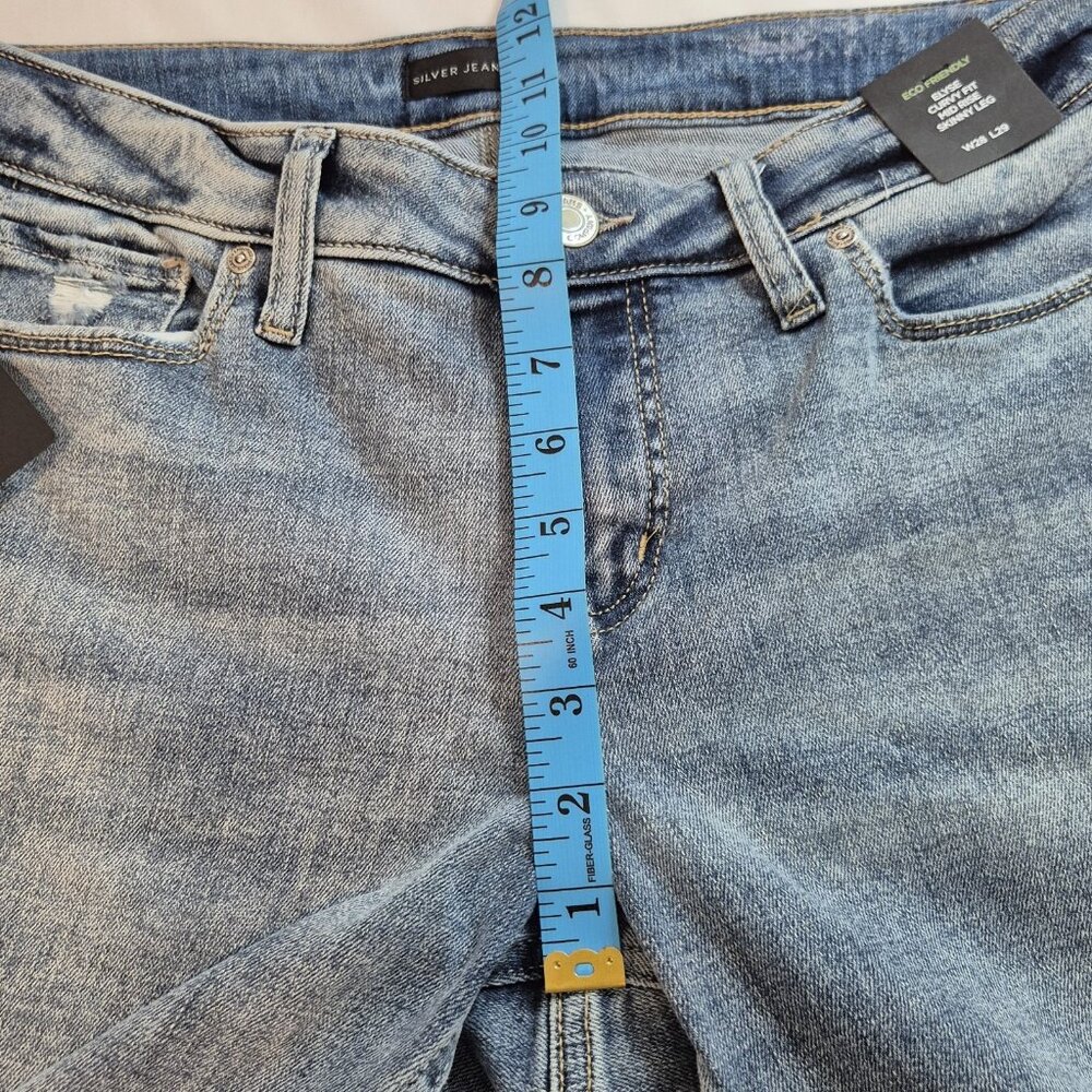 Silver Jeans Women's Jeans Size 28 L 29 Elyse Curvy Fit Mid Rise Skinny Leg  (62 - Picture 7 of 14